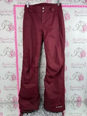 Columbia ski pants snow pants omni heat tech burgundy  Maroon Ski Snow Pants